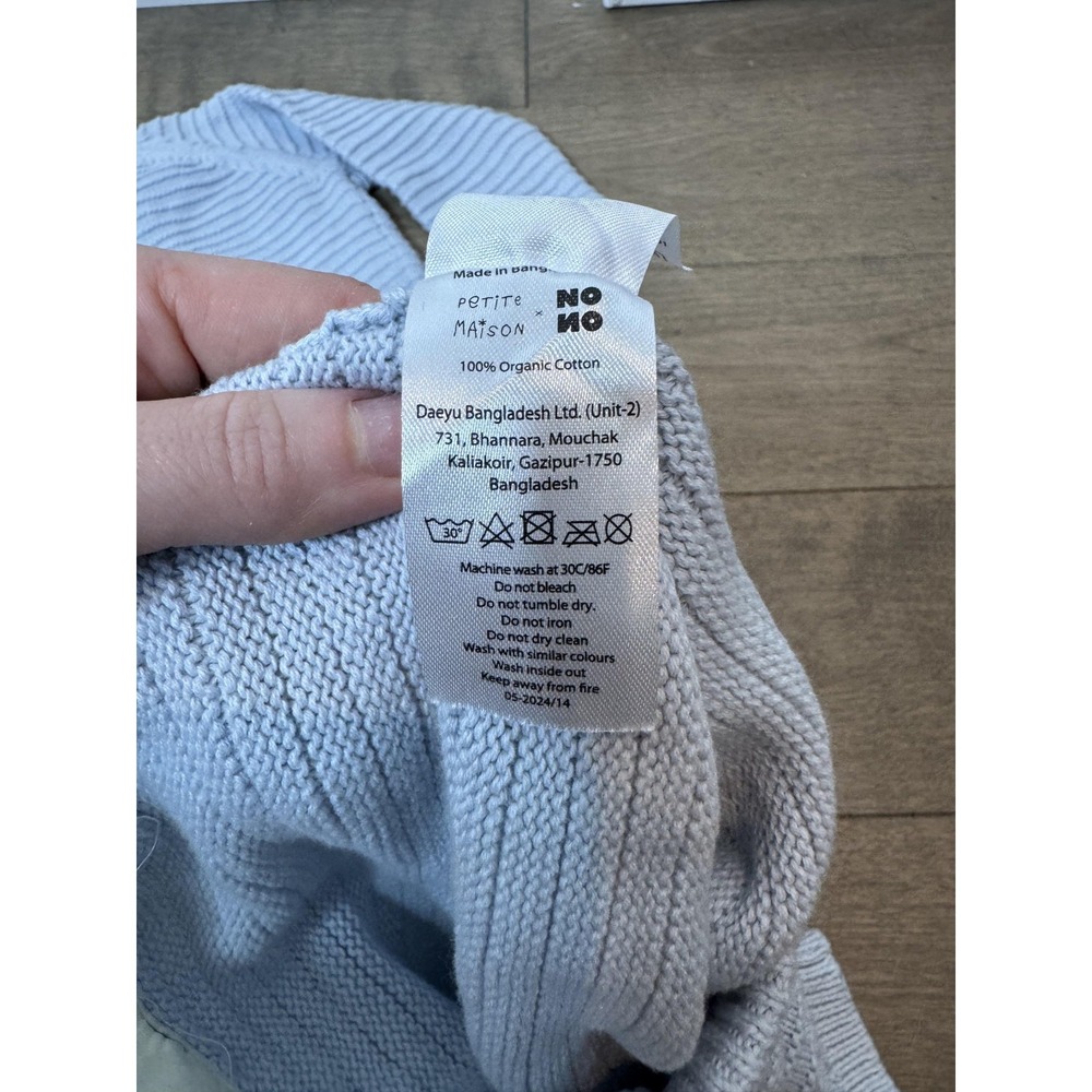 Petite Maison X Nono Sweater Pants Set Baby Boys 9-12M Gray Knit Organic Cotton - Picture 8 of 8